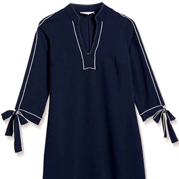 Lark & Ro Navy Blue shift dress with bow sleeves - Sz 2 - Picture 5 of 5